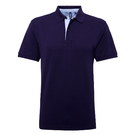 Asquith & Fox Cotton Polo With Oxford Fabric Insert