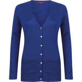 Henbury Women's V-Button Cardigan