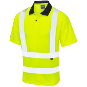 Leo Workwear Hi Vis Croyde Comfort EcoViz PB Polo