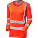 Leo Workwear Hi Vis Lydford Comfort Women's Sleeved T-Shirt