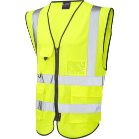 Leo Workwear Hi Vis Lynton Superior Waistcoat