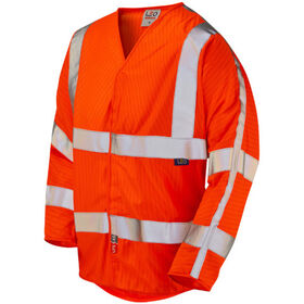 Leo Workwear Hi Vis Sticklepath LFS Anti-Static 3/4 Sleeve Waistcoat