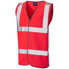 Leo Workwear Hi Vis Tarka Red Waistcoat